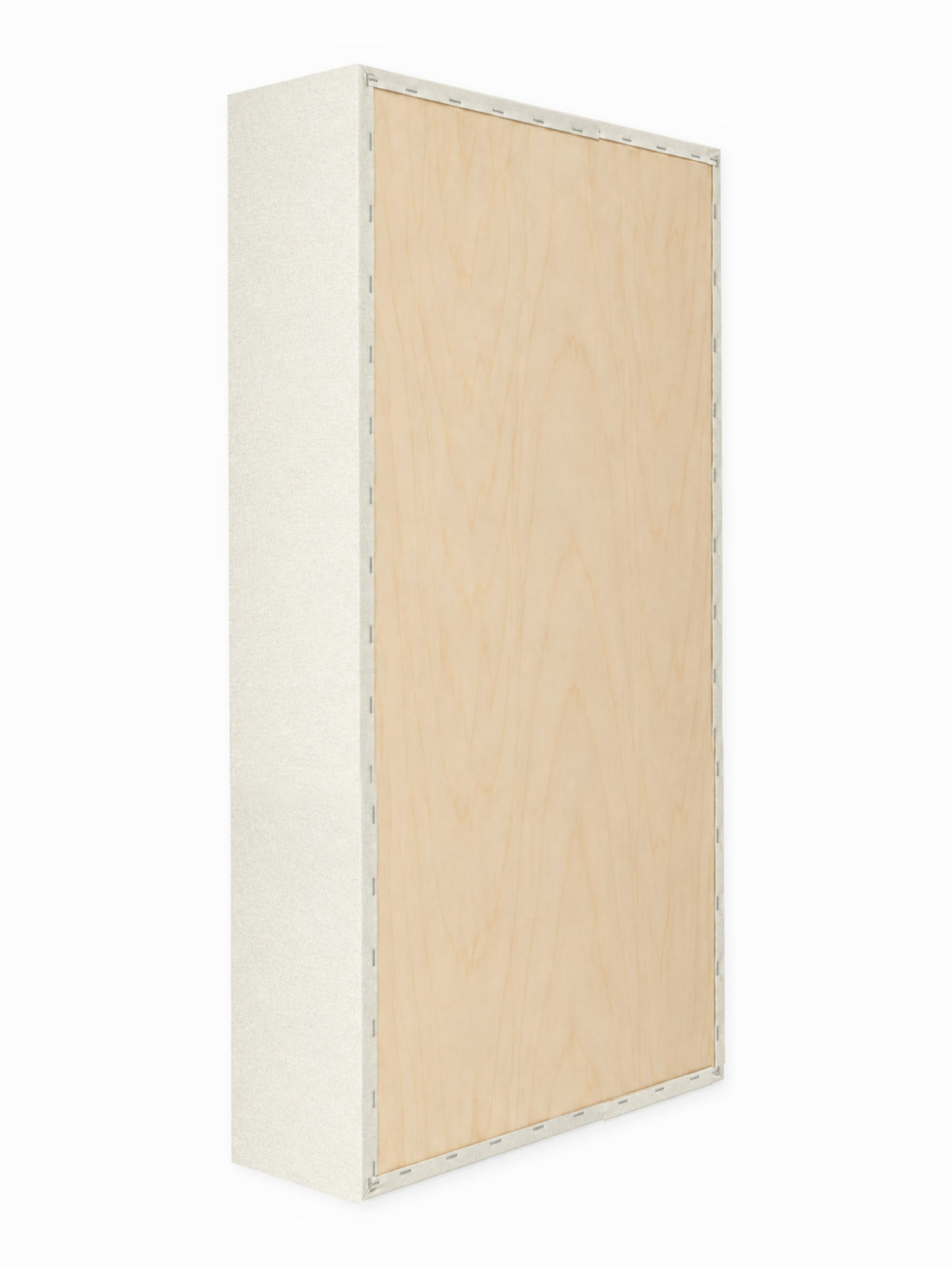 Diaphragm absorber, 9 in deep, 2 x 4, 3 x 6 and 3.5 x 8 ft, rear view: solid plywood back