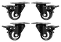 Set of four locking swivel casters for free standing acoustic panels