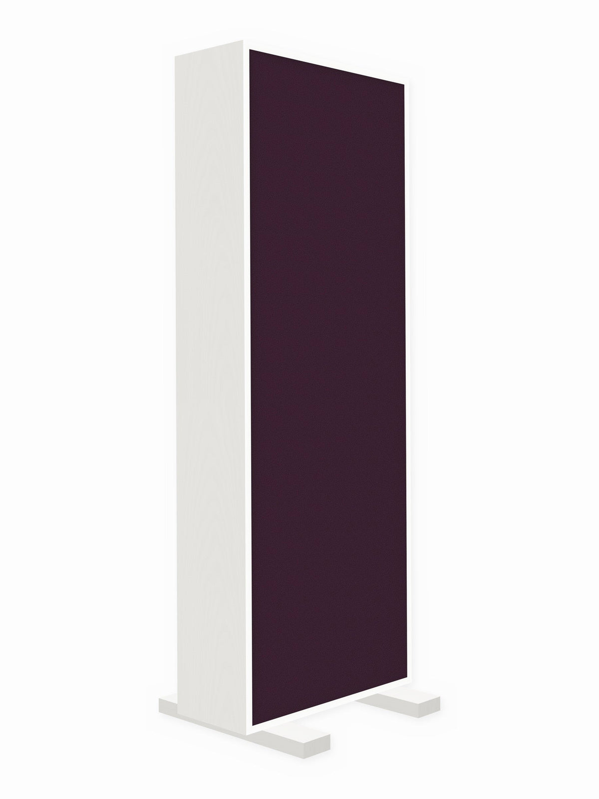 Painted pine free-standing gobo panel, 2 x 6 ft, Guilford of Maine Anchorage in Aubergine
