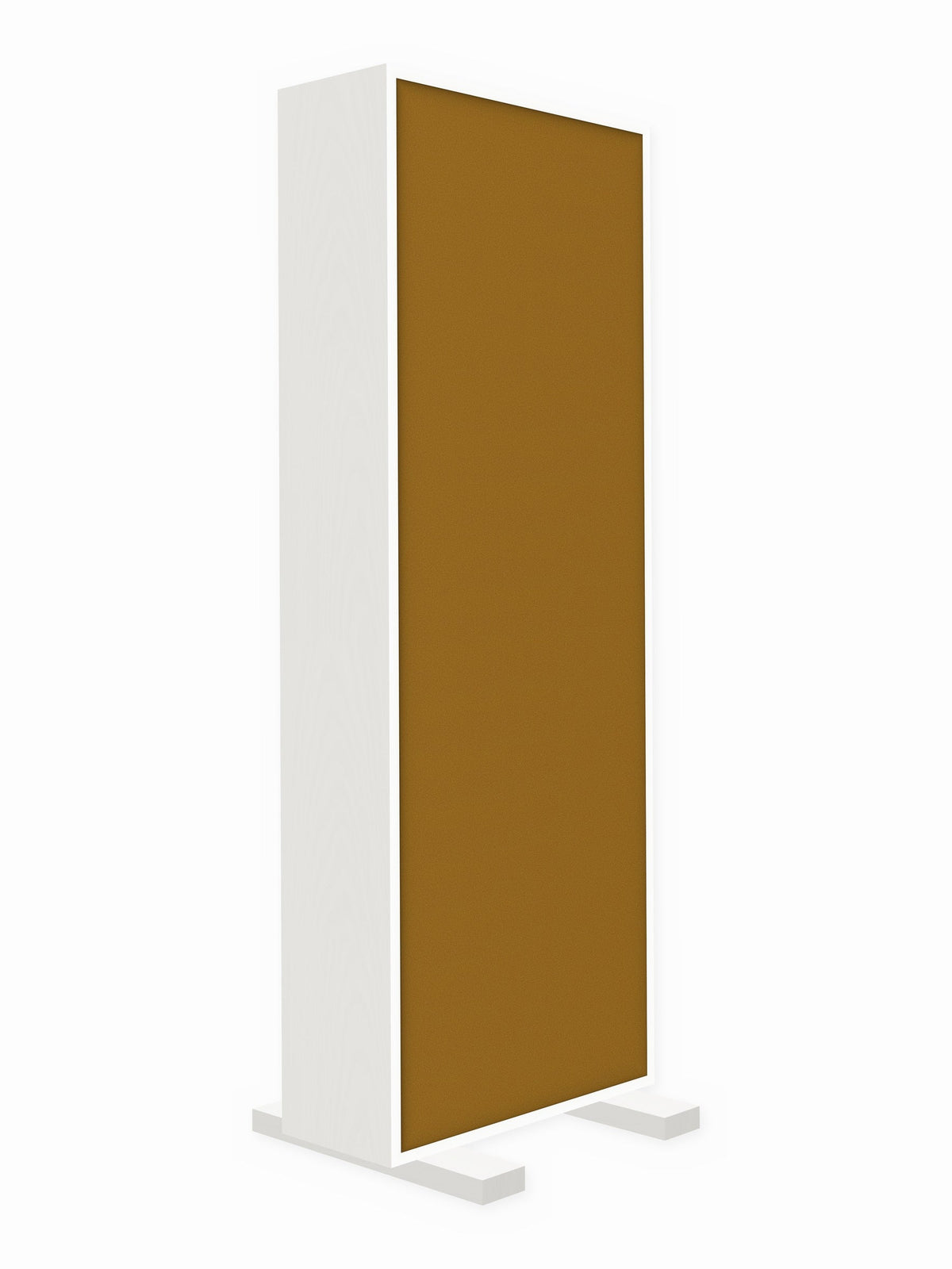 Painted pine free-standing gobo panel, 2 x 6 ft, Guilford of Maine Anchorage in Goldenrod