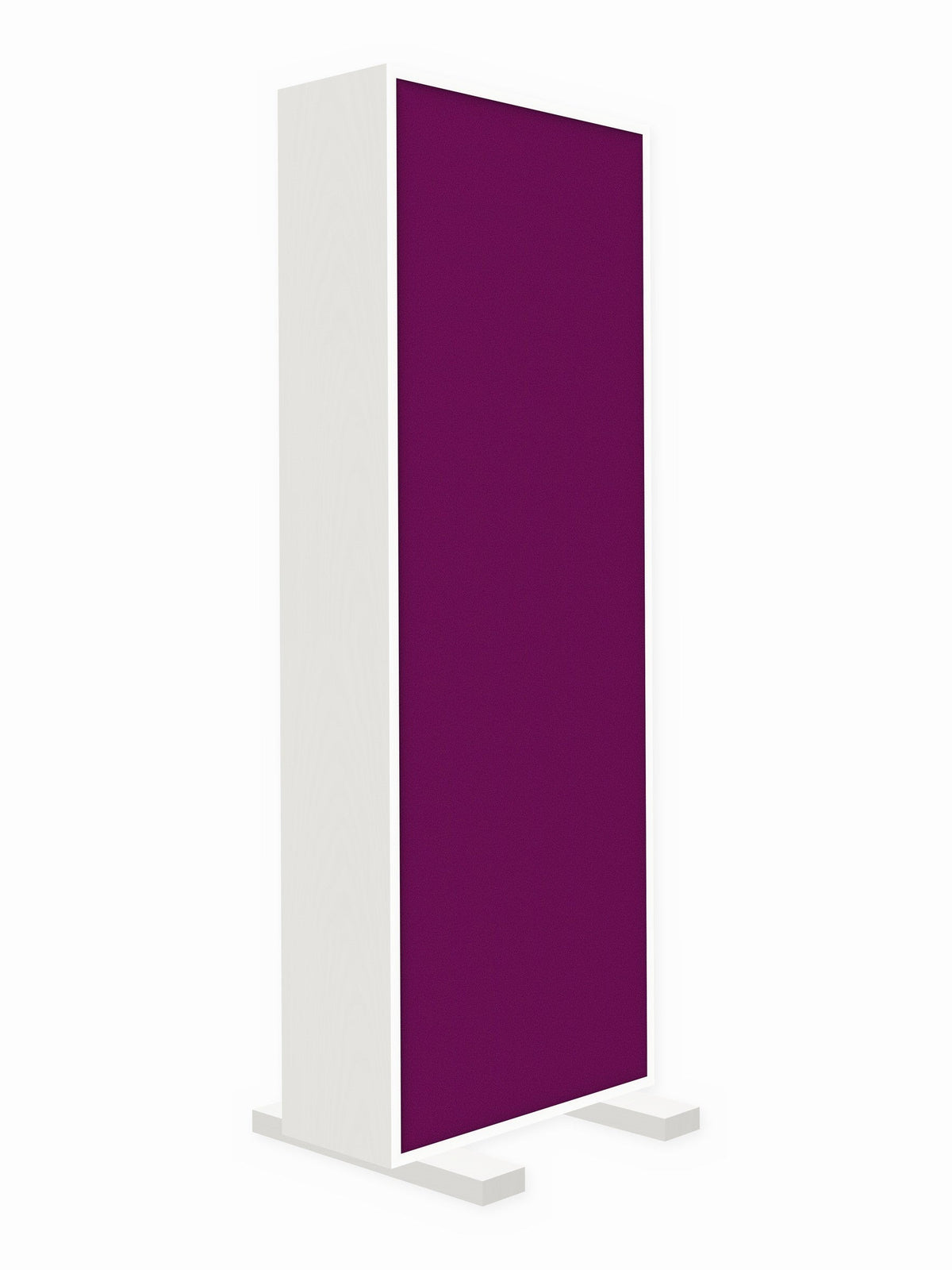 Painted pine free-standing gobo panel, 2 x 6 ft, Guilford of Maine Anchorage in Orchid