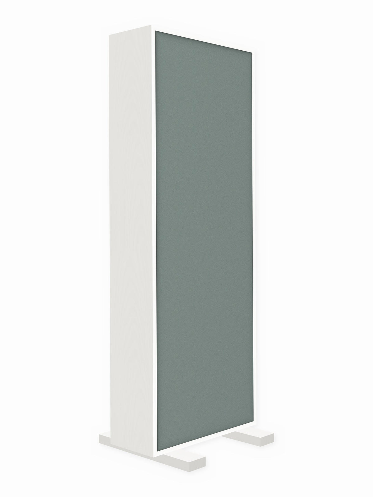 Painted pine free-standing gobo panel, 2 x 6 ft, Guilford of Maine Anchorage in Slate