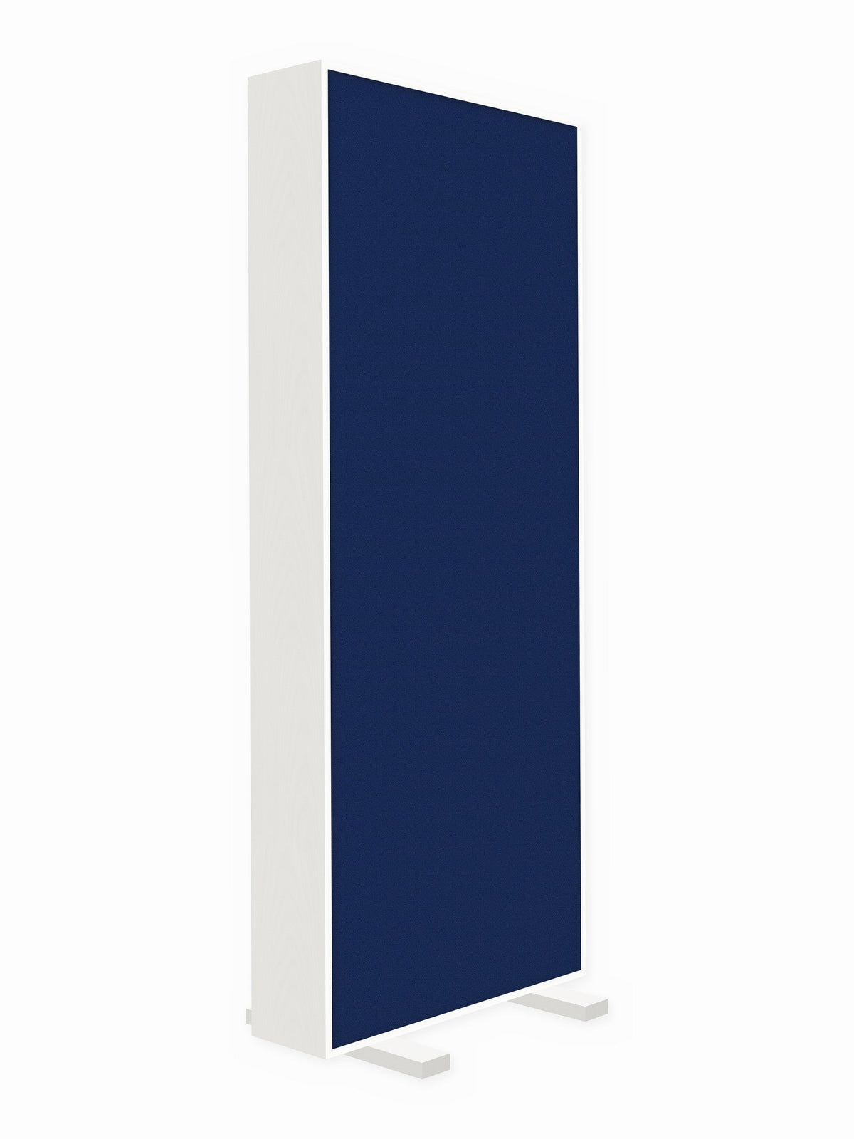 Painted pine free-standing gobo panel, 3 x 8 ft, Guilford of Maine Anchorage in Cobalt