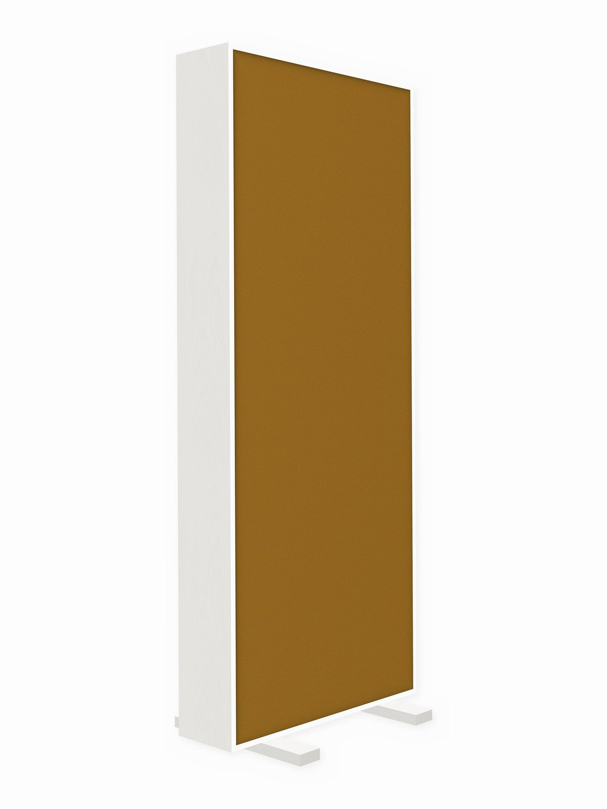 Painted pine free-standing gobo panel, 3 x 8 ft, Guilford of Maine Anchorage in Goldenrod