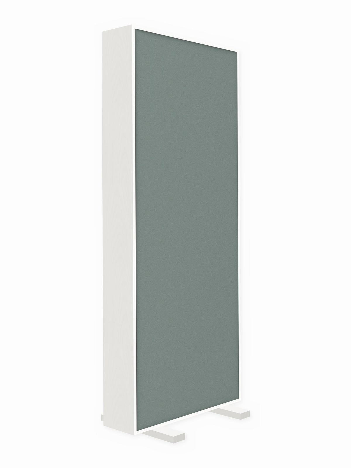 Painted pine free-standing gobo panel, 3 x 8 ft, Guilford of Maine Anchorage in Slate