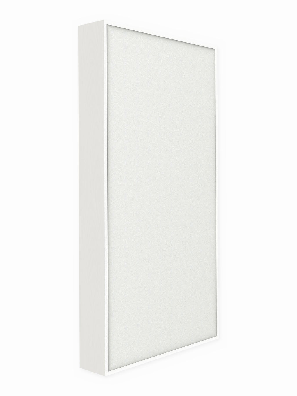Painted pine wood framed acoustic panel, 3 x 6 ft, Guilford of Maine Anchorage in White