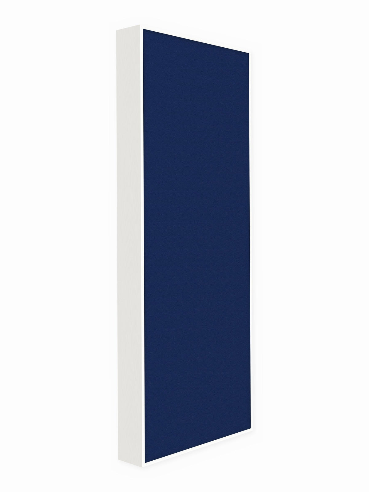 Painted pine wood framed acoustic panel, 3 x 8 ft, Guilford of Maine Anchorage in Cobalt