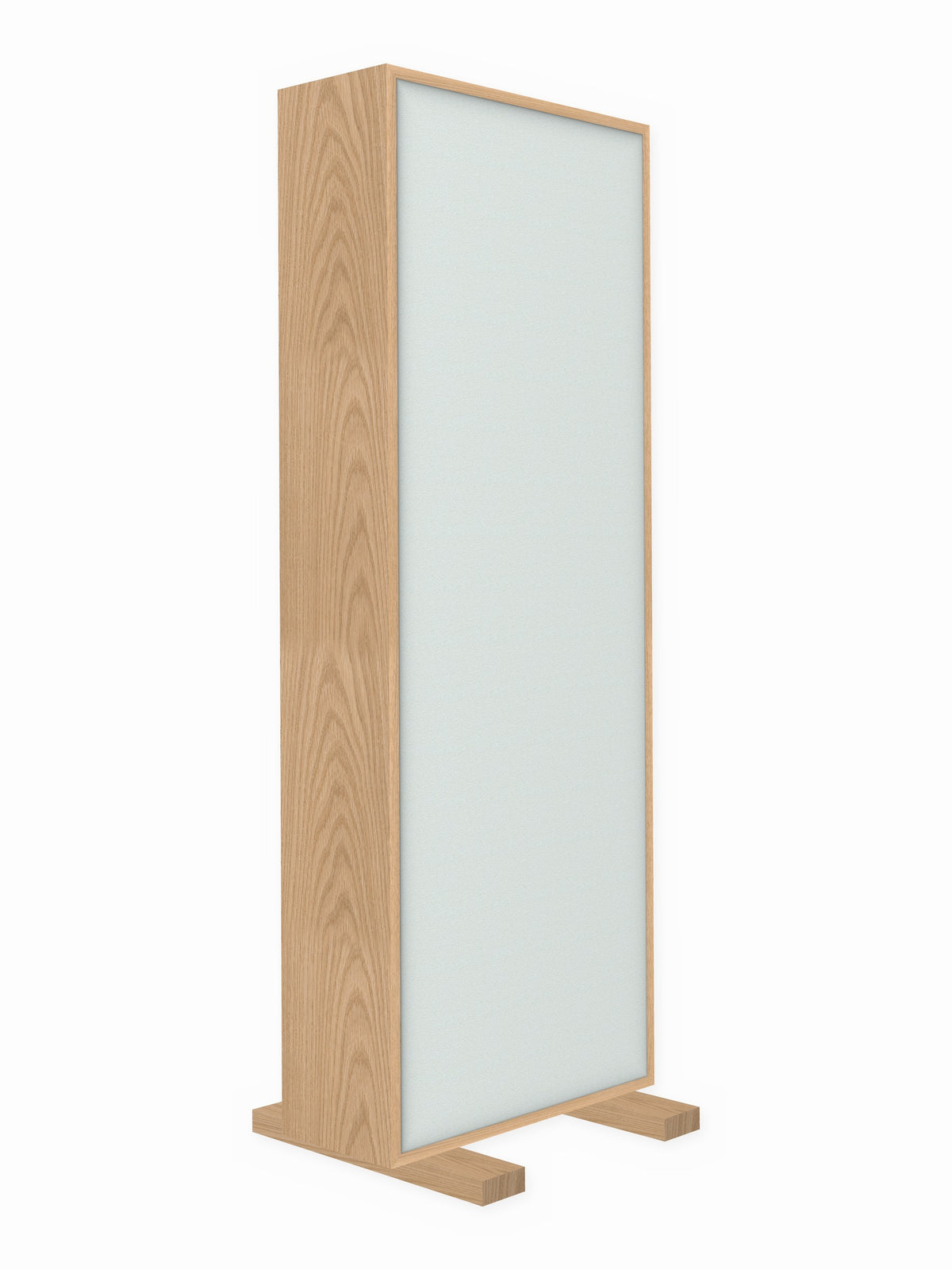 Red oak free-standing gobo panel, 2 x 6 ft, Guilford of Maine Anchorage in Dew