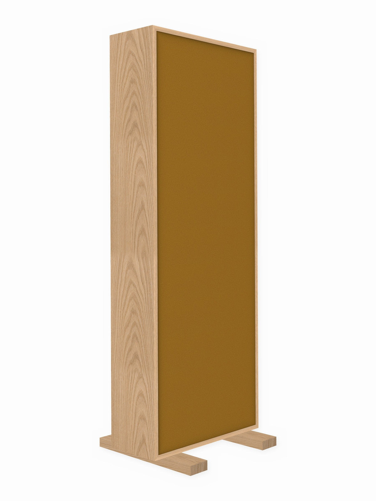 Red oak free-standing gobo panel, 2 x 6 ft, Guilford of Maine Anchorage in Goldenrod