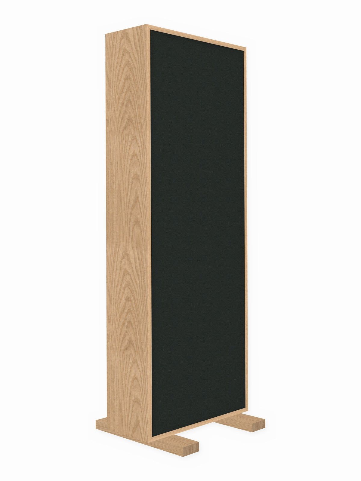 Red oak free-standing gobo panel, 2 x 6 ft, Guilford of Maine Anchorage in Graphite