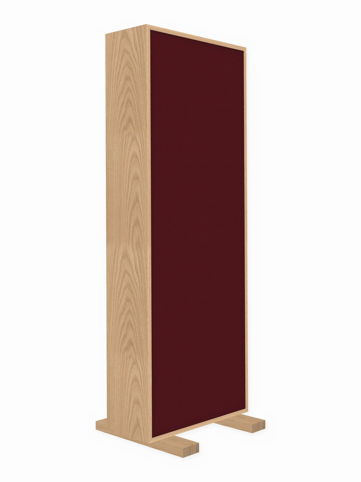 Red oak free-standing gobo panel, 2 x 6 ft, Guilford of Maine Anchorage in Mulberry