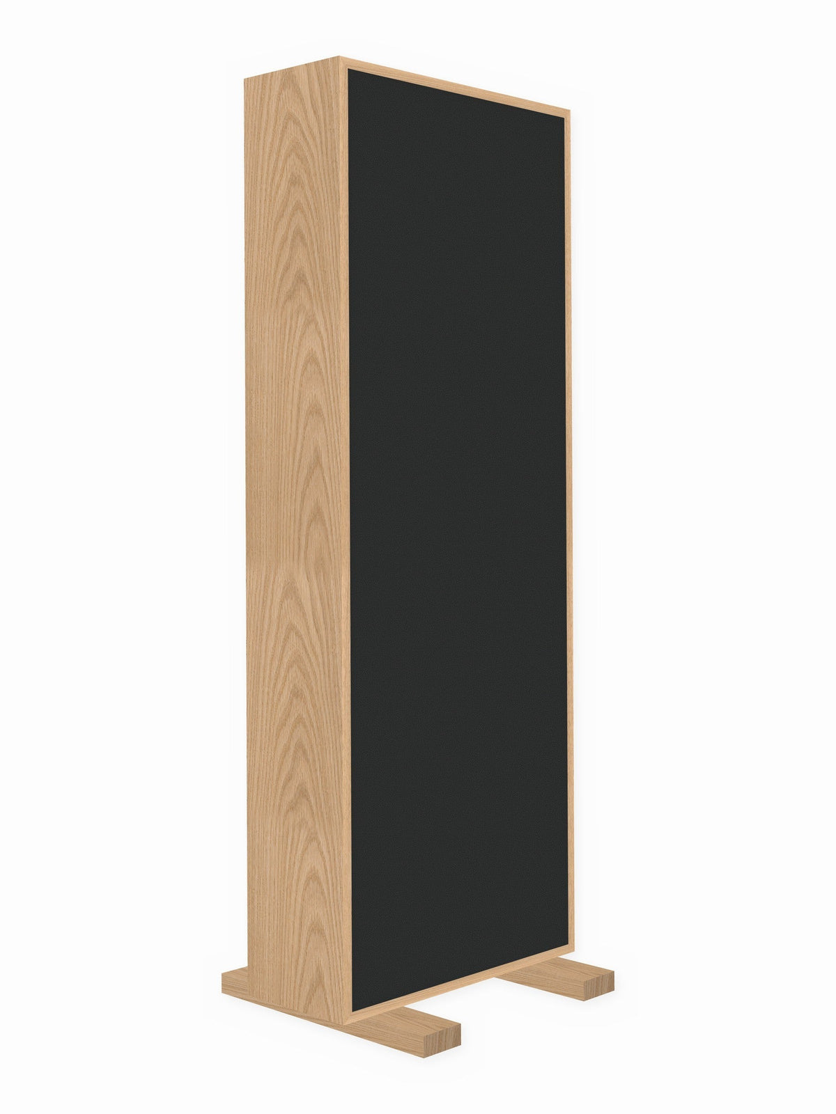 Red oak free-standing gobo panel, 2 x 6 ft, Guilford of Maine Anchorage in Onyx