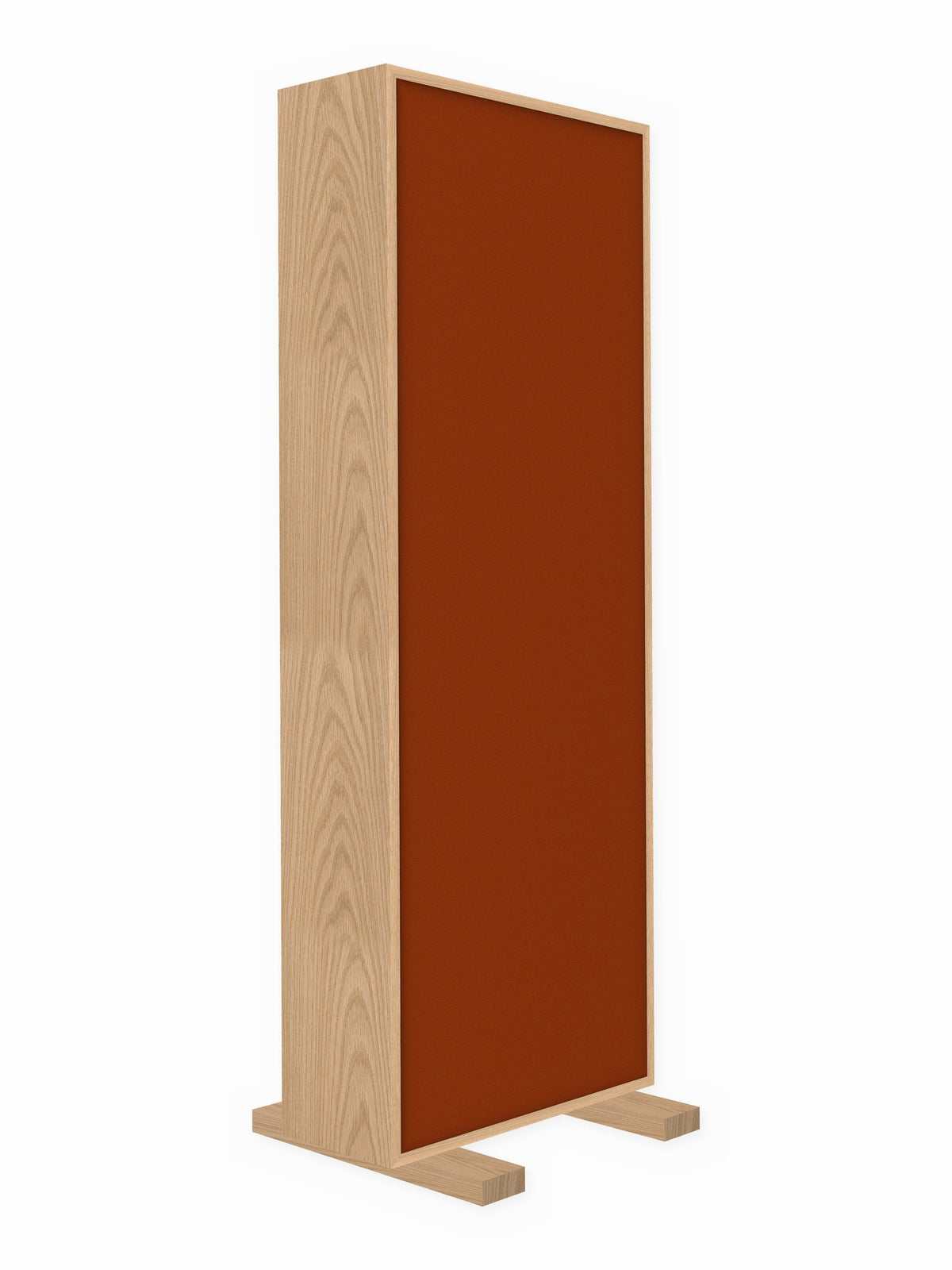 Red oak free-standing gobo panel, 2 x 6 ft, Guilford of Maine Anchorage in Pumpkin