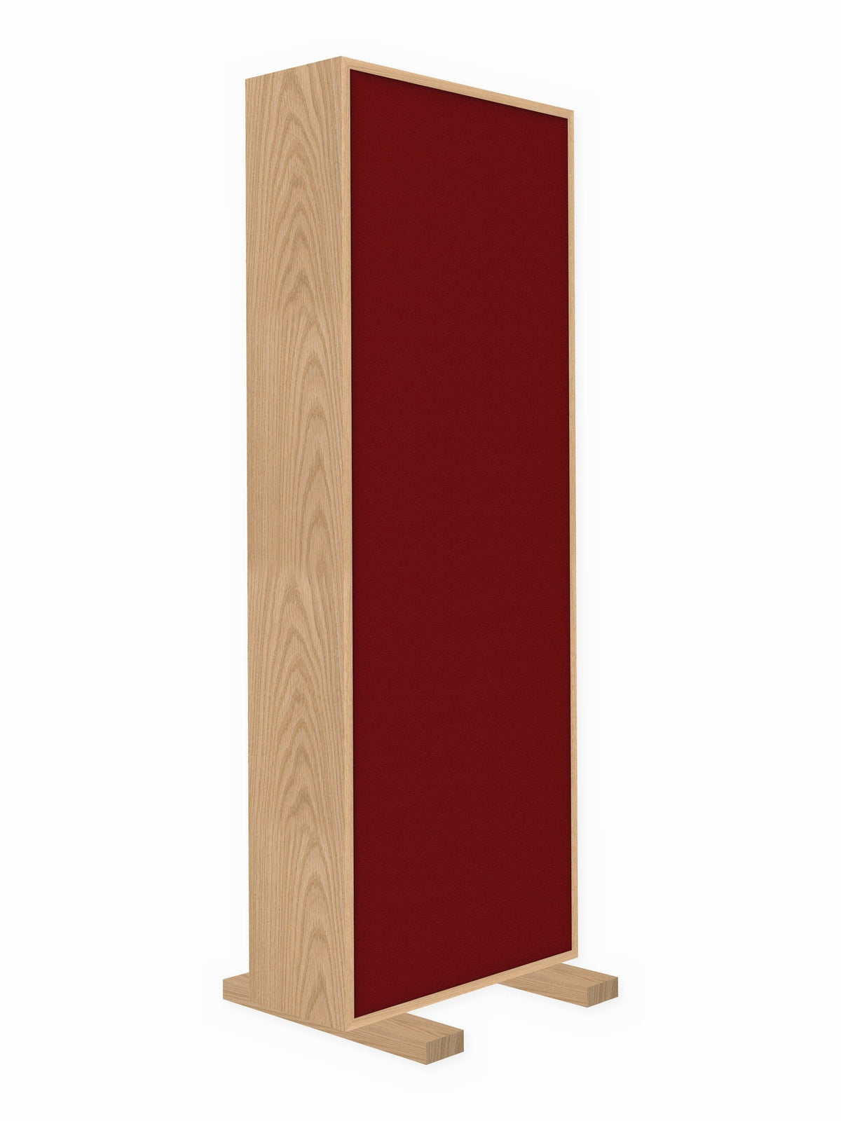 Red oak free-standing gobo panel, 2 x 6 ft, Guilford of Maine Anchorage in Red Delicious