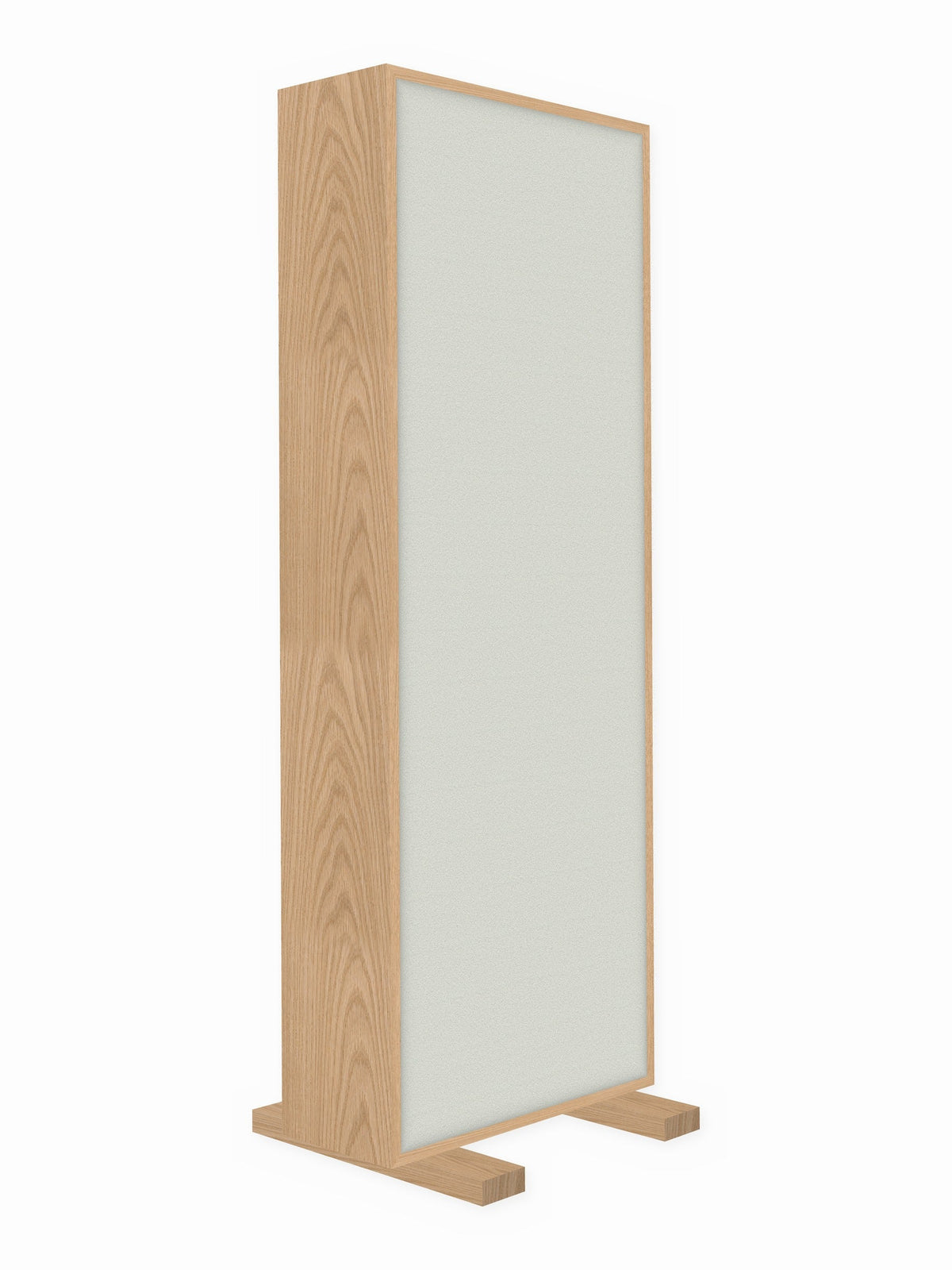 Red oak free-standing gobo panel, 2 x 6 ft, Guilford of Maine Anchorage in Shell