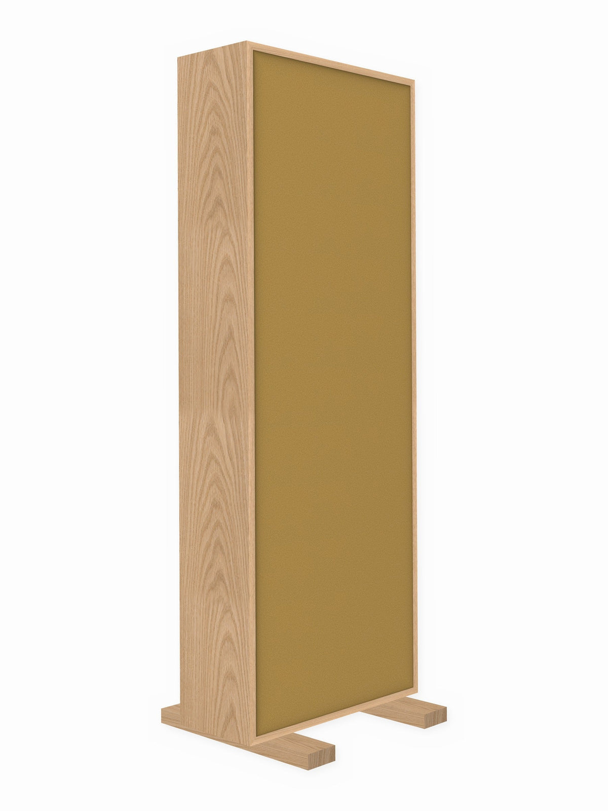 Red oak free-standing gobo panel, 2 x 6 ft, Guilford of Maine Anchorage in Straw