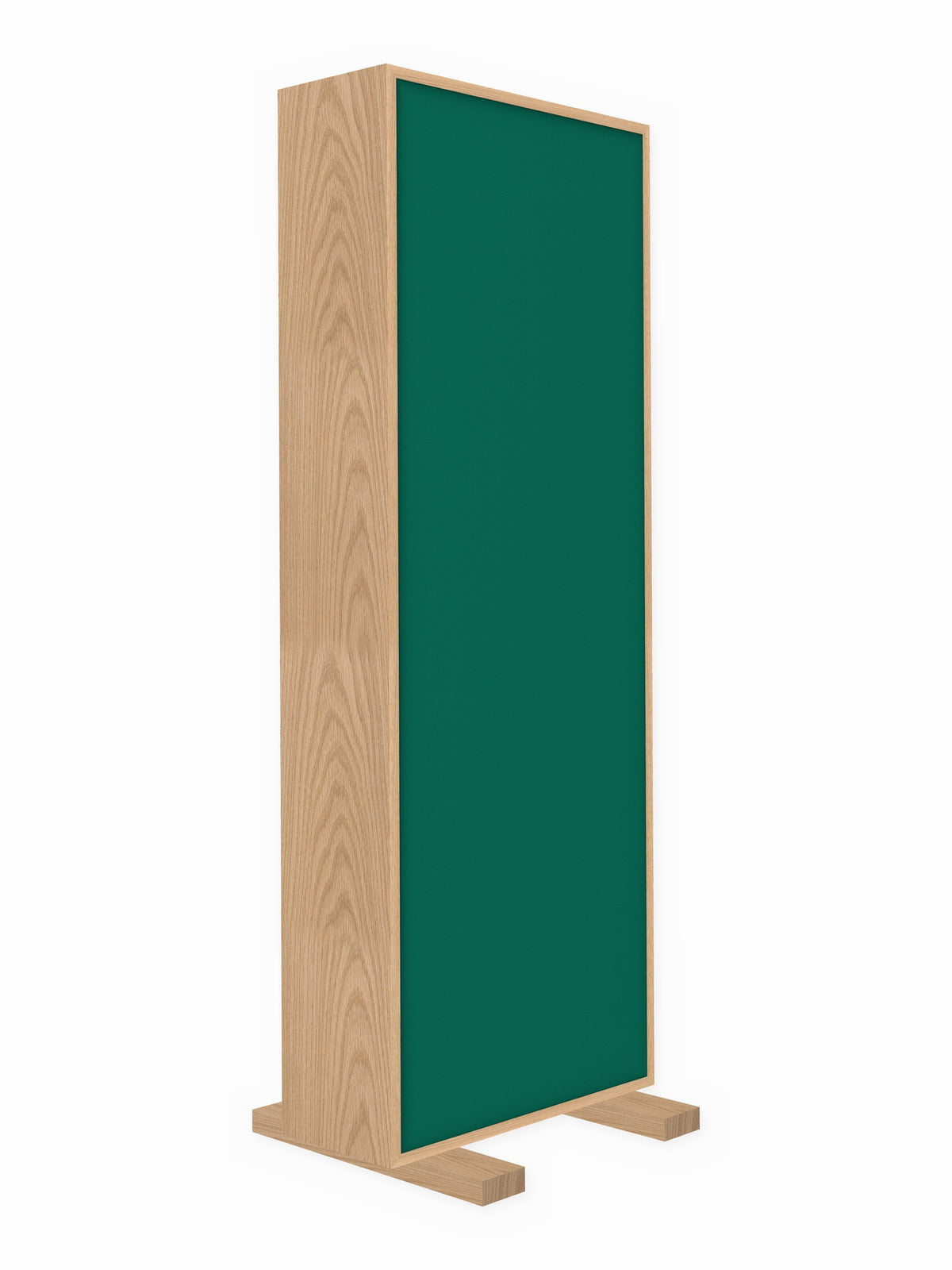 Red oak free-standing gobo panel, 2 x 6 ft, Guilford of Maine Anchorage in Turquoise