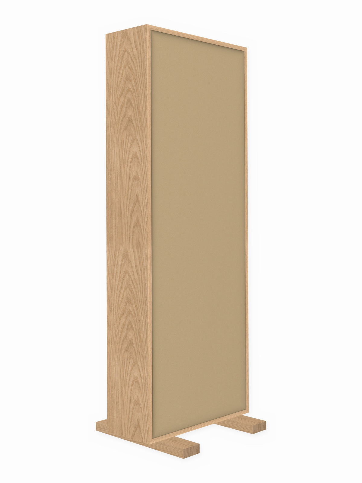 Red oak free-standing gobo panel, 2 x 6 ft, Guilford of Maine Anchorage in Vanilla
