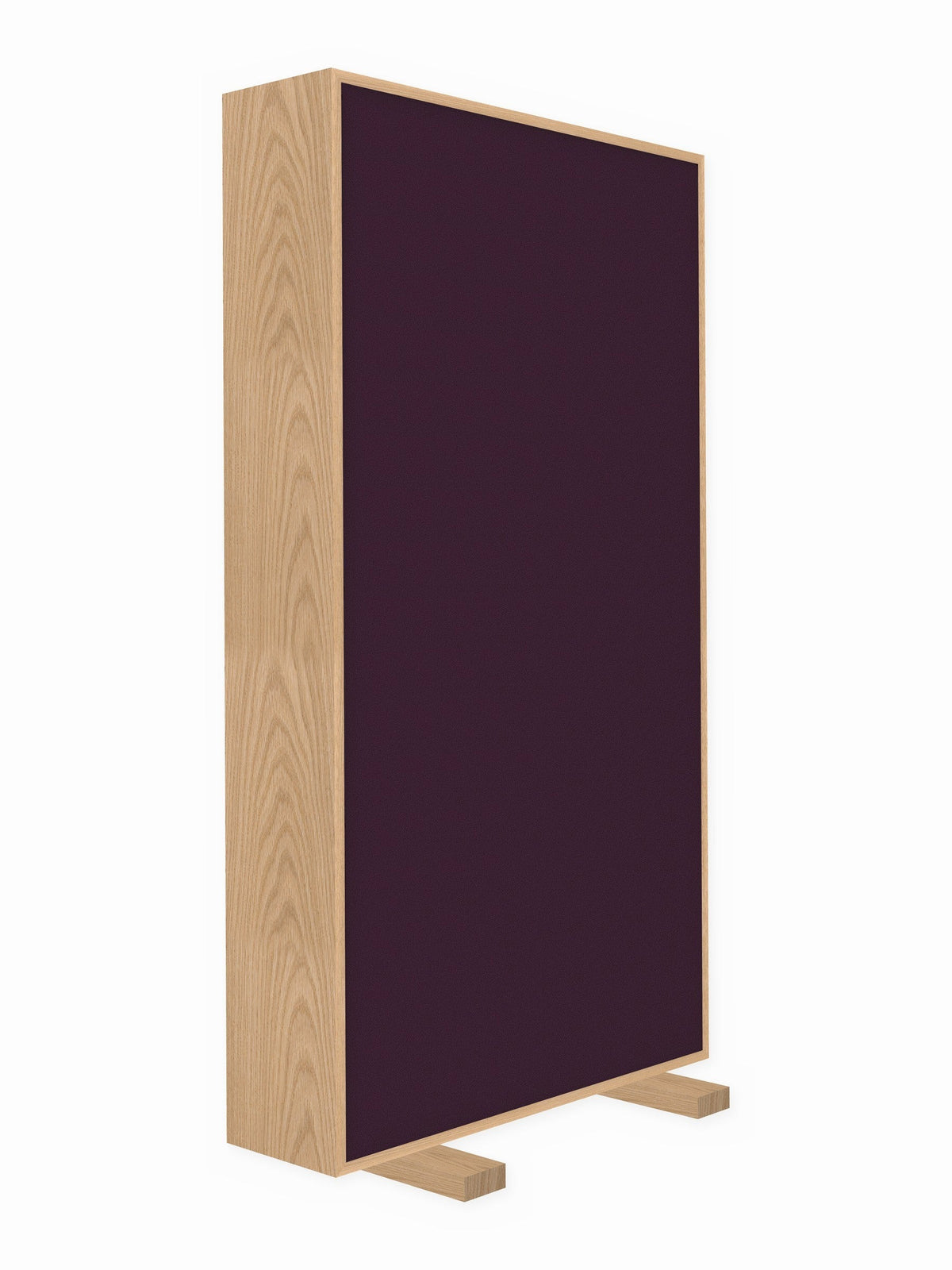 Red oak free-standing gobo panel, 3 x 6 ft, Guilford of Maine Anchorage in Aubergine