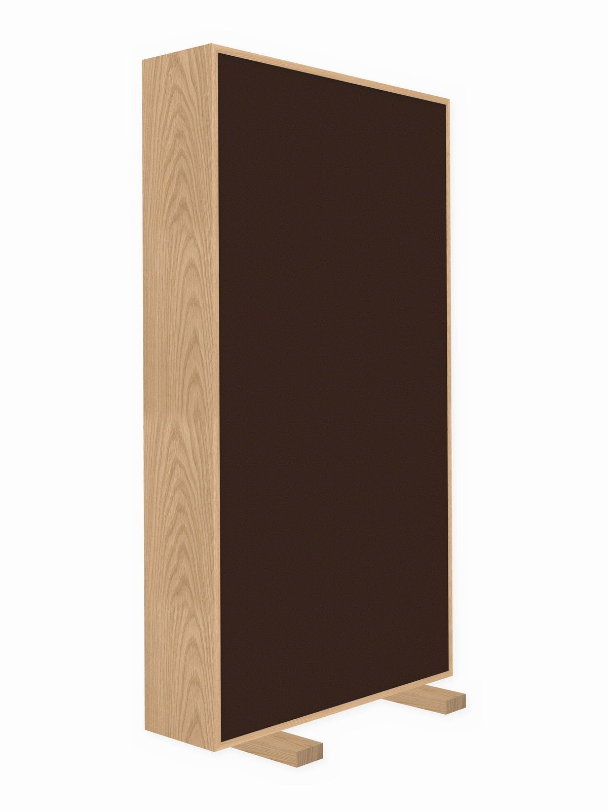 Red oak free-standing gobo panel, 3 x 6 ft, Guilford of Maine Anchorage in Coffee Bean