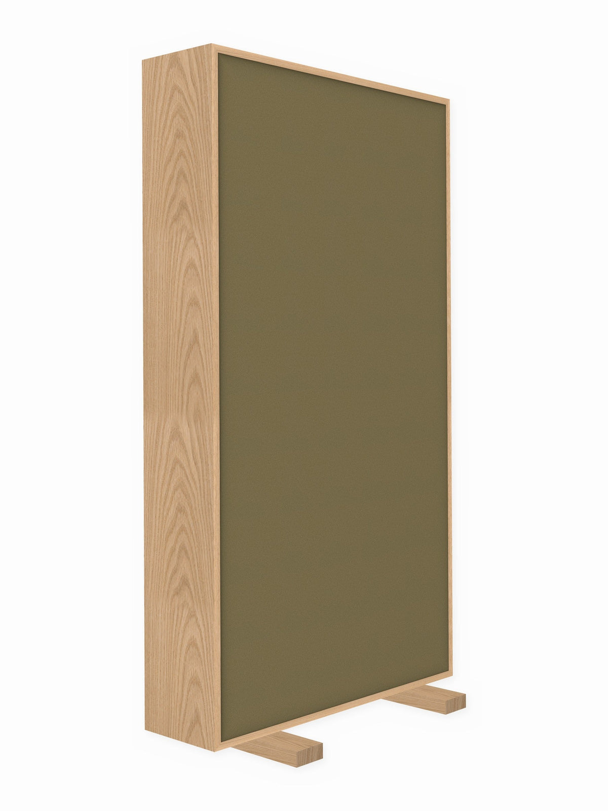 Red oak free-standing gobo panel, 3 x 6 ft, Guilford of Maine Anchorage in Cumin