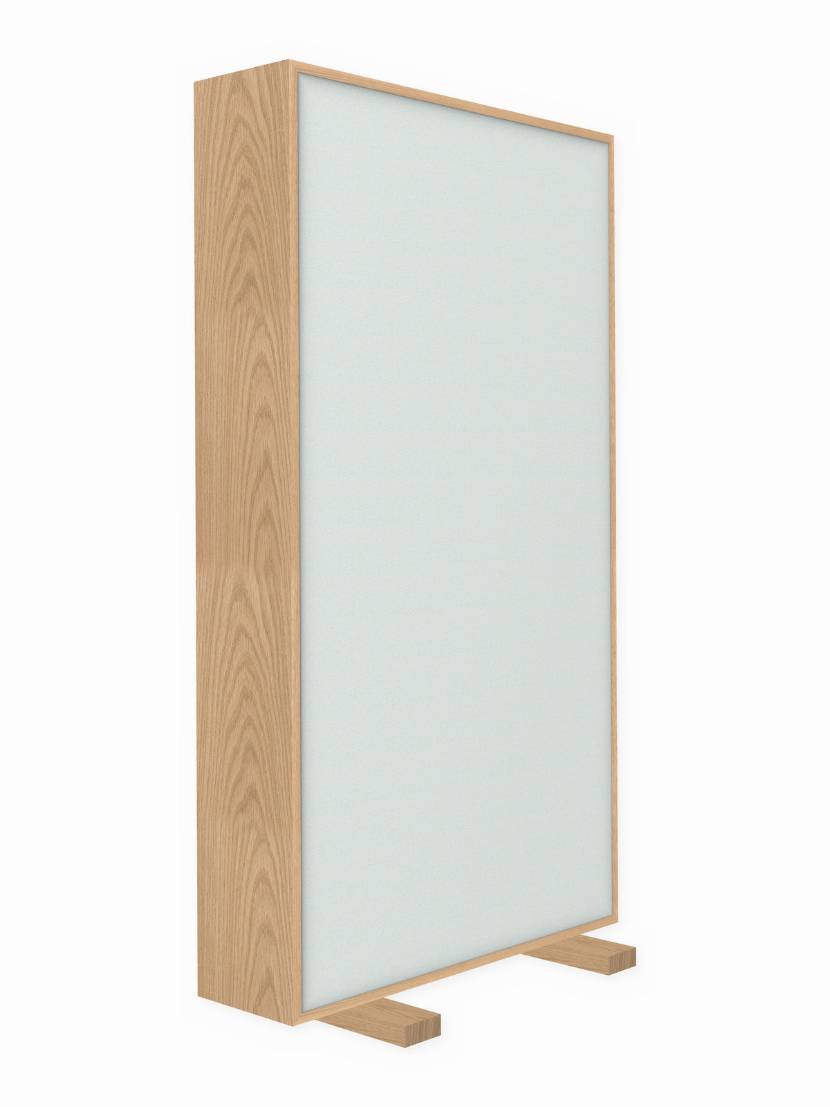Red oak free-standing gobo panel, 3 x 6 ft, Guilford of Maine Anchorage in Dew