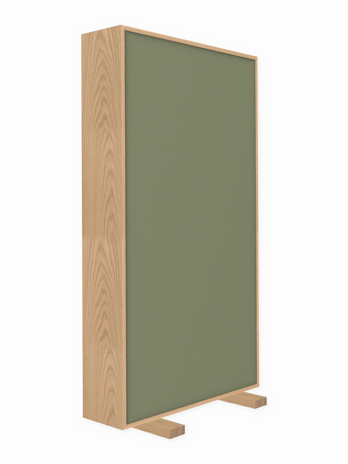 Red oak free-standing gobo panel, 3 x 6 ft, Guilford of Maine Anchorage in Eucalyptus