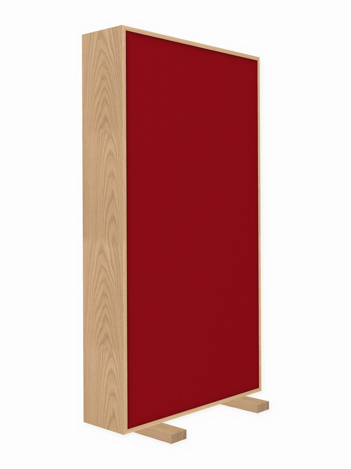 Red oak free-standing gobo panel, 3 x 6 ft, Guilford of Maine Anchorage in Geranium