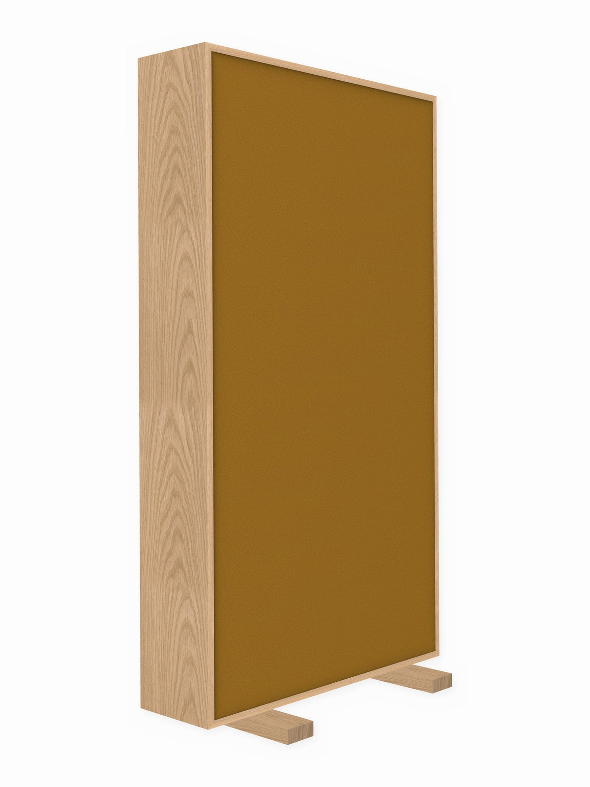 Red oak free-standing gobo panel, 3 x 6 ft, Guilford of Maine Anchorage in Goldenrod