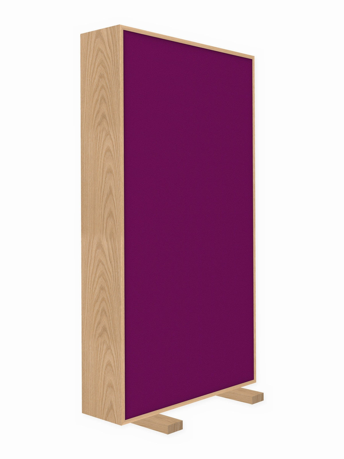 Red oak free-standing gobo panel, 3 x 6 ft, Guilford of Maine Anchorage in Orchid