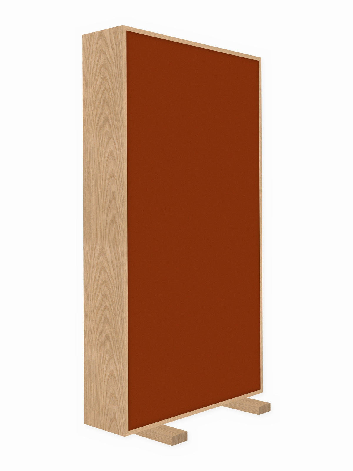 Red oak free-standing gobo panel, 3 x 6 ft, Guilford of Maine Anchorage in Pumpkin