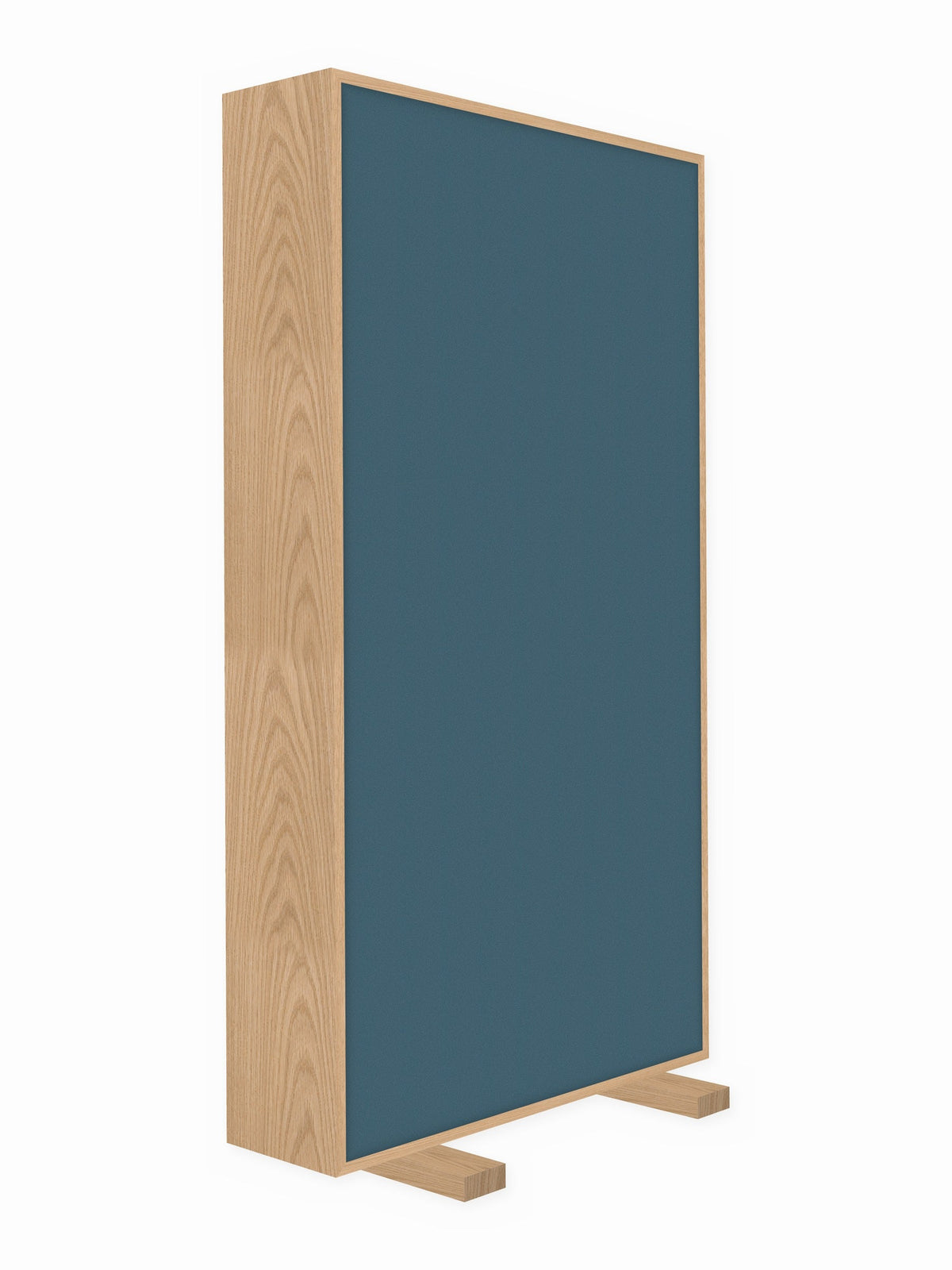 Red oak free-standing gobo panel, 3 x 6 ft, Guilford of Maine Anchorage in Quarry Blue