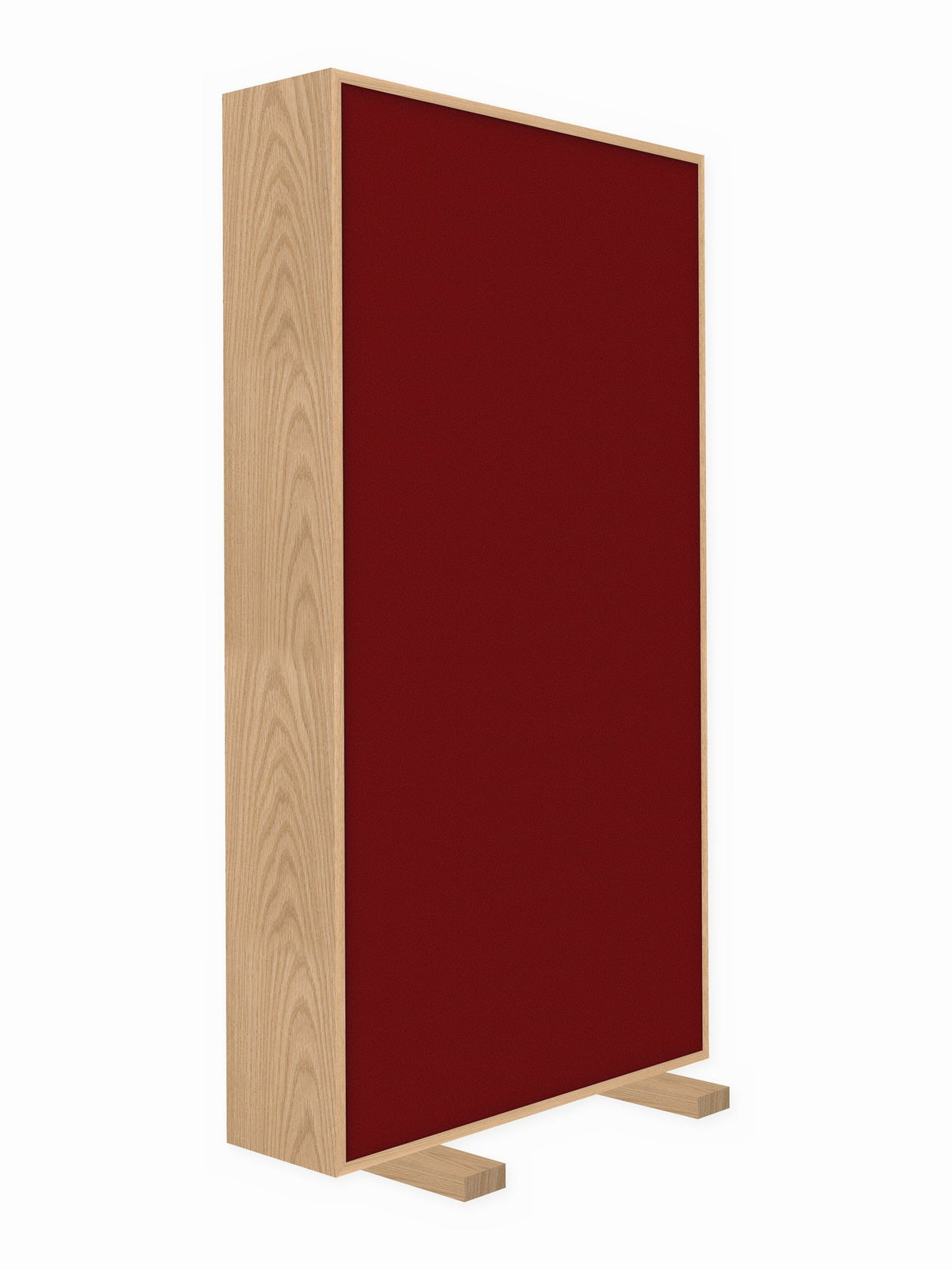 Red oak free-standing gobo panel, 3 x 6 ft, Guilford of Maine Anchorage in Red Delicious