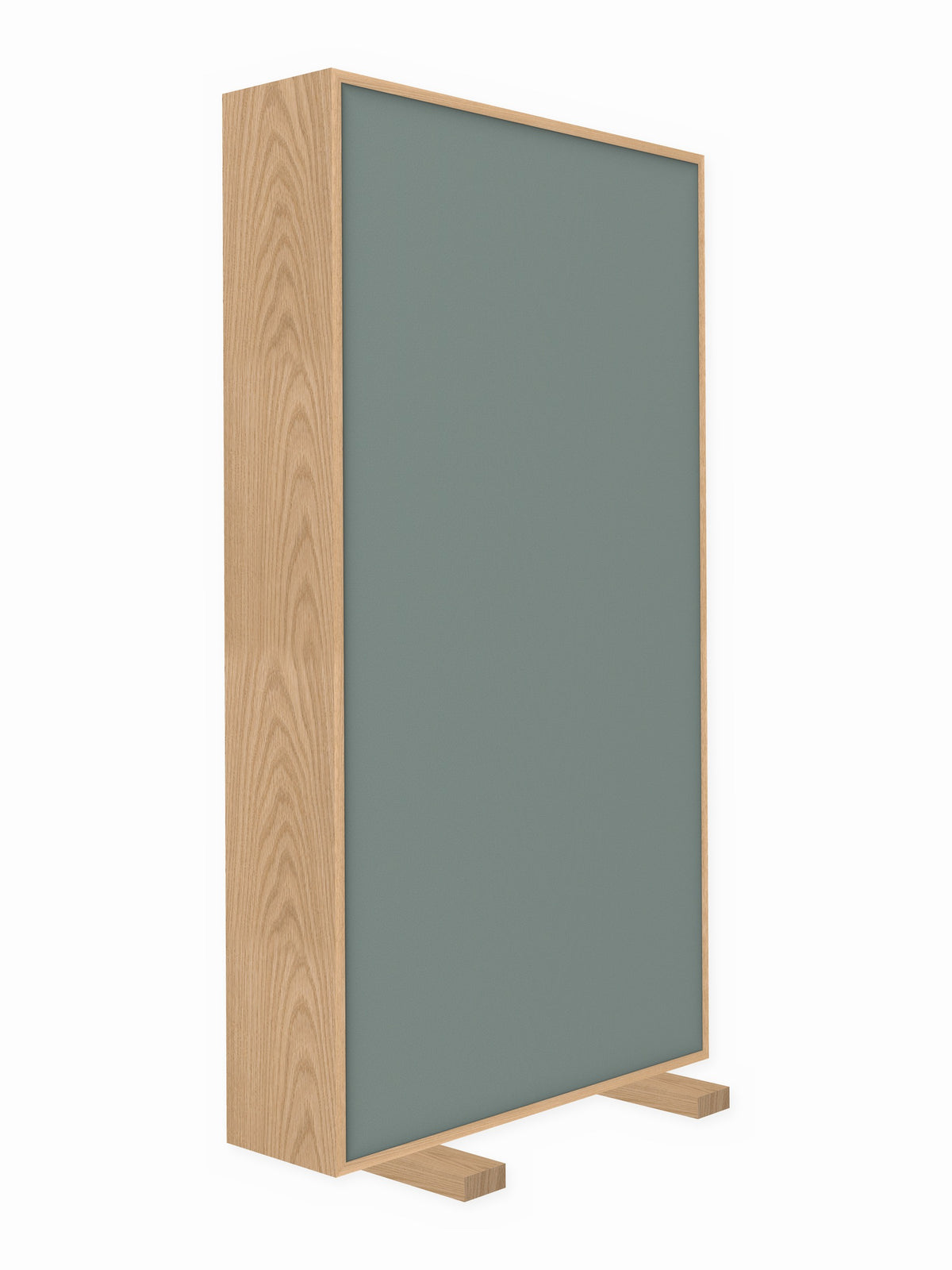 Red oak free-standing gobo panel, 3 x 6 ft, Guilford of Maine Anchorage in Slate