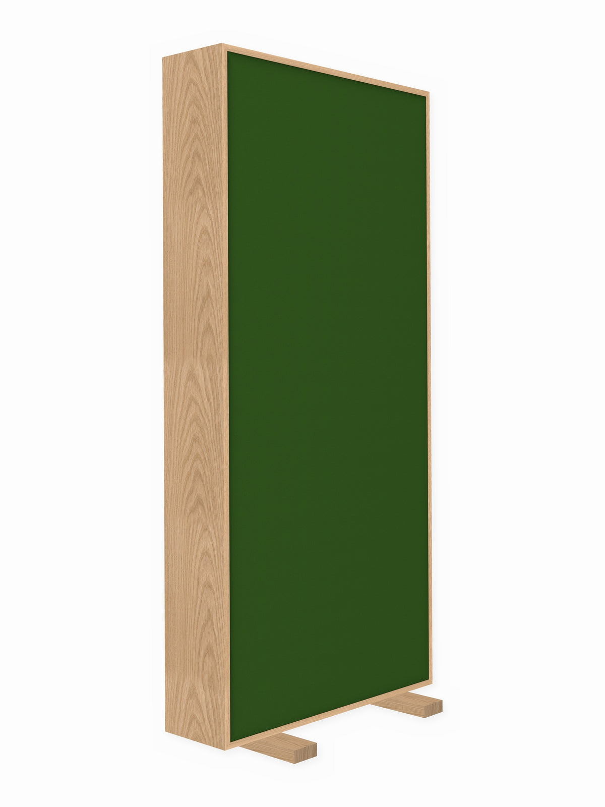Red oak free-standing gobo panel, 3 x 7 ft, Guilford of Maine Anchorage in Fern