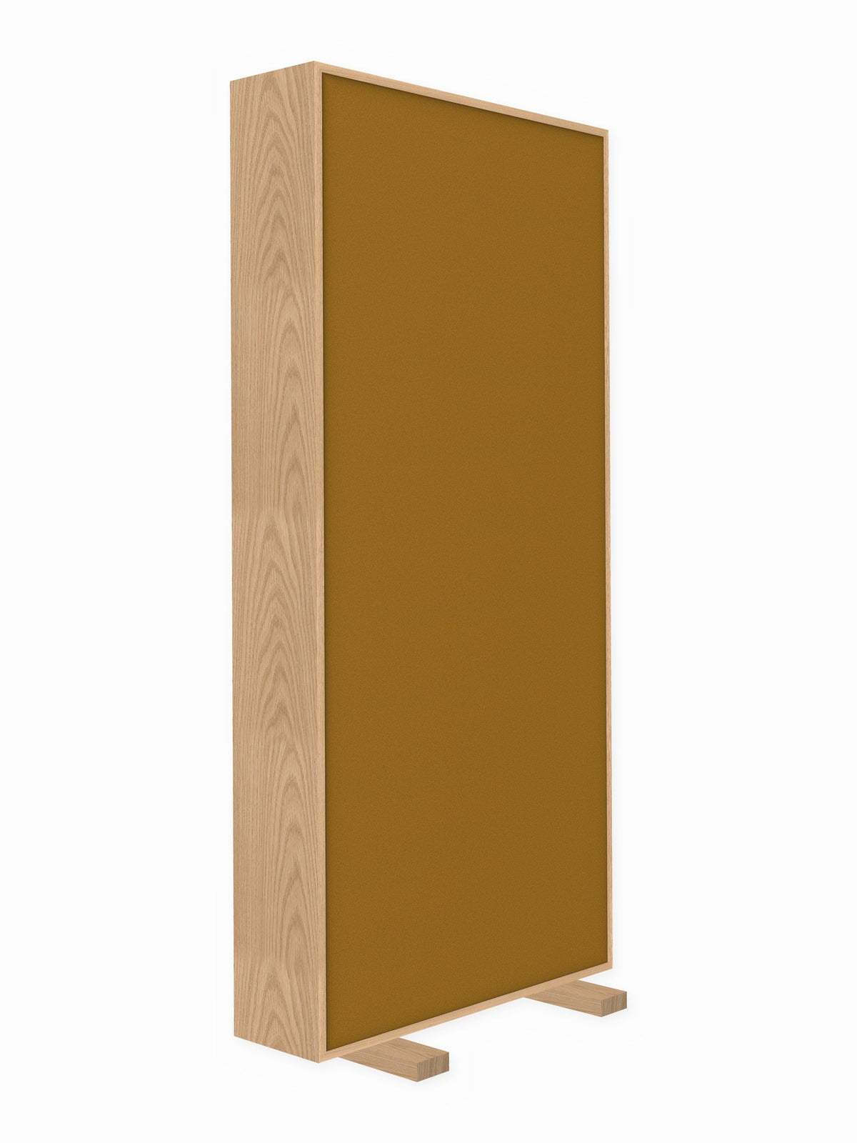 Red oak free-standing gobo panel, 3 x 7 ft, Guilford of Maine Anchorage in Goldenrod