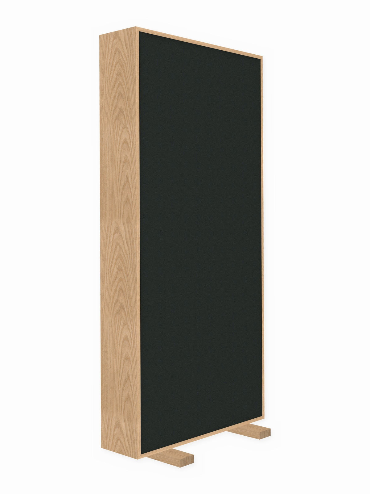 Red oak free-standing gobo panel, 3 x 7 ft, Guilford of Maine Anchorage in Graphite