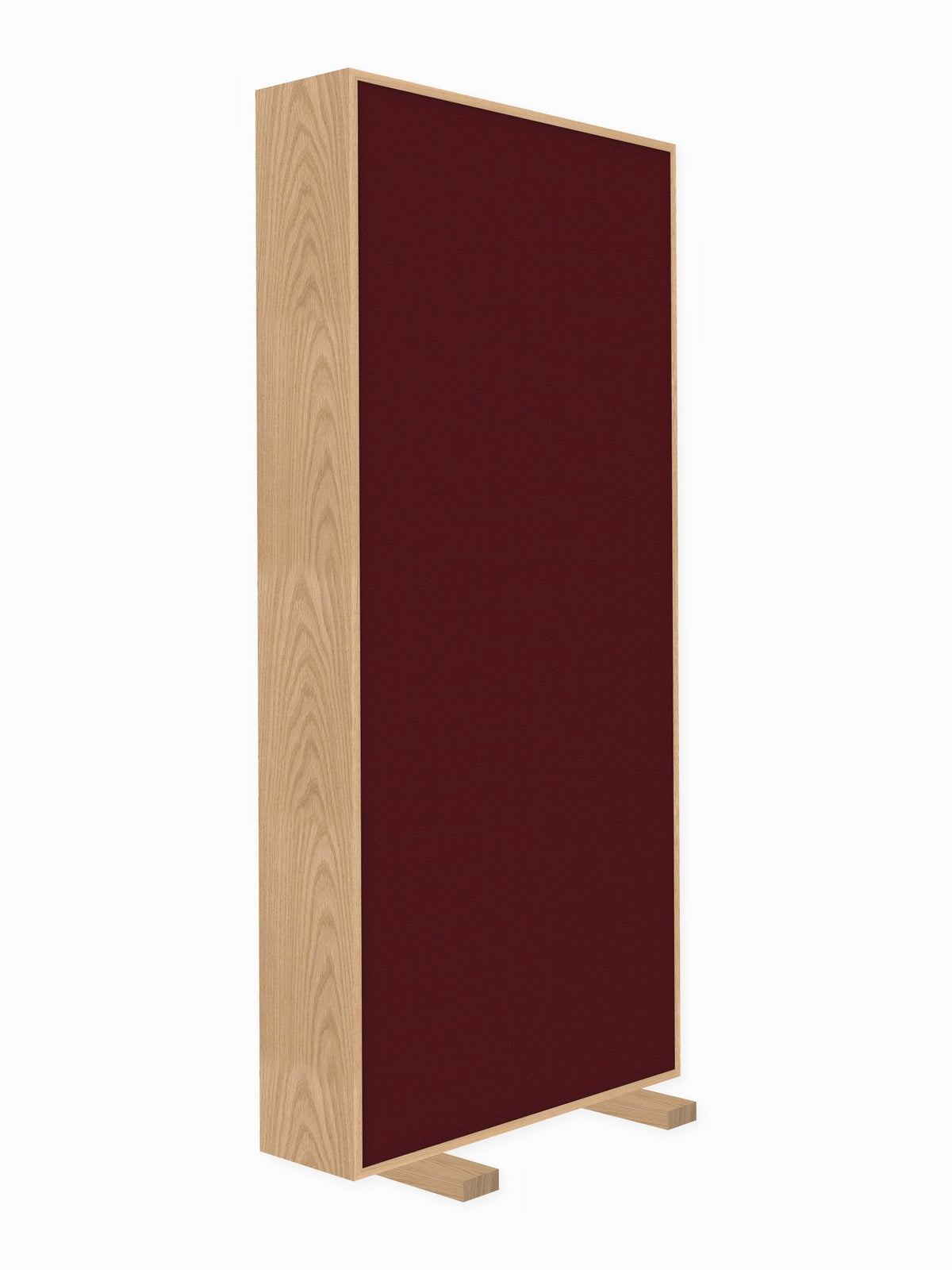 Red oak free-standing gobo panel, 3 x 7 ft, Guilford of Maine Anchorage in Mulberry