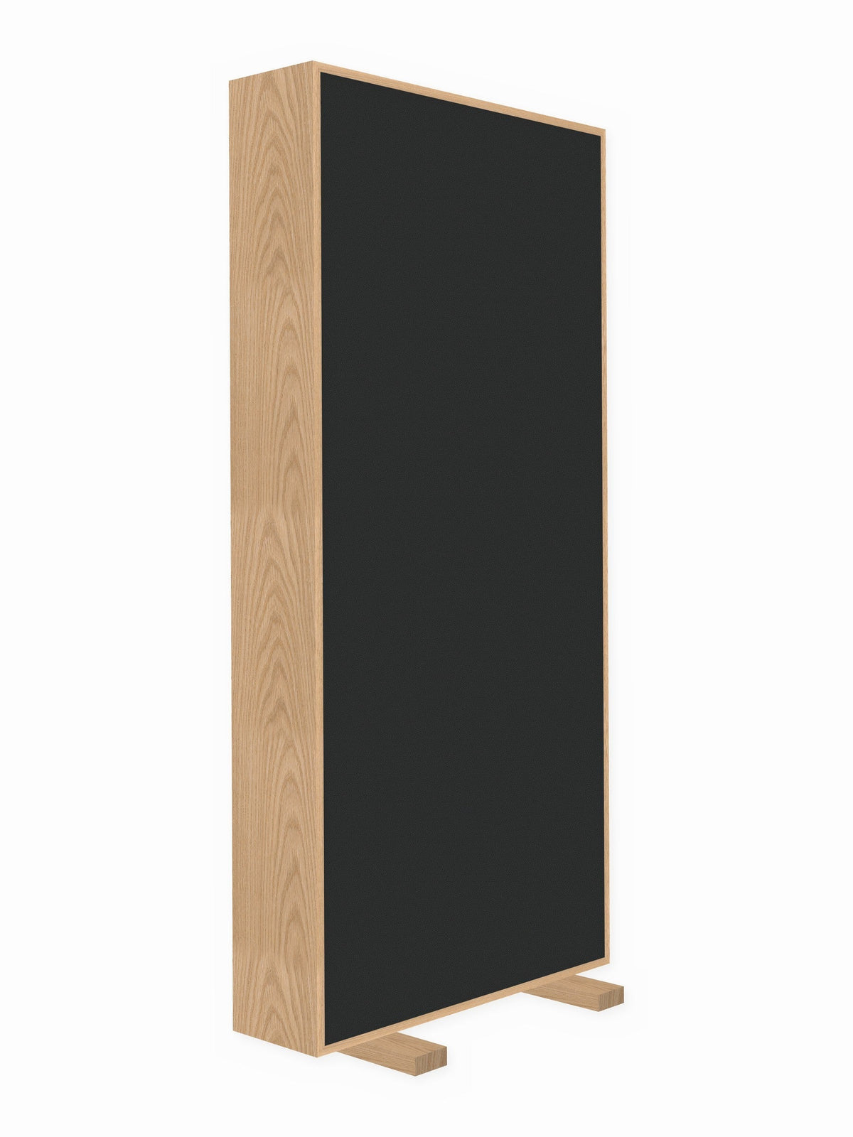 Red oak free-standing gobo panel, 3 x 7 ft, Guilford of Maine Anchorage in Onyx