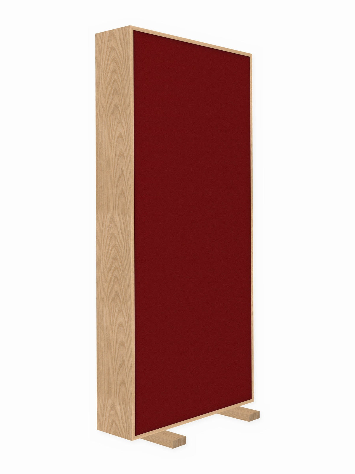 Red oak free-standing gobo panel, 3 x 7 ft, Guilford of Maine Anchorage in Red Delicious
