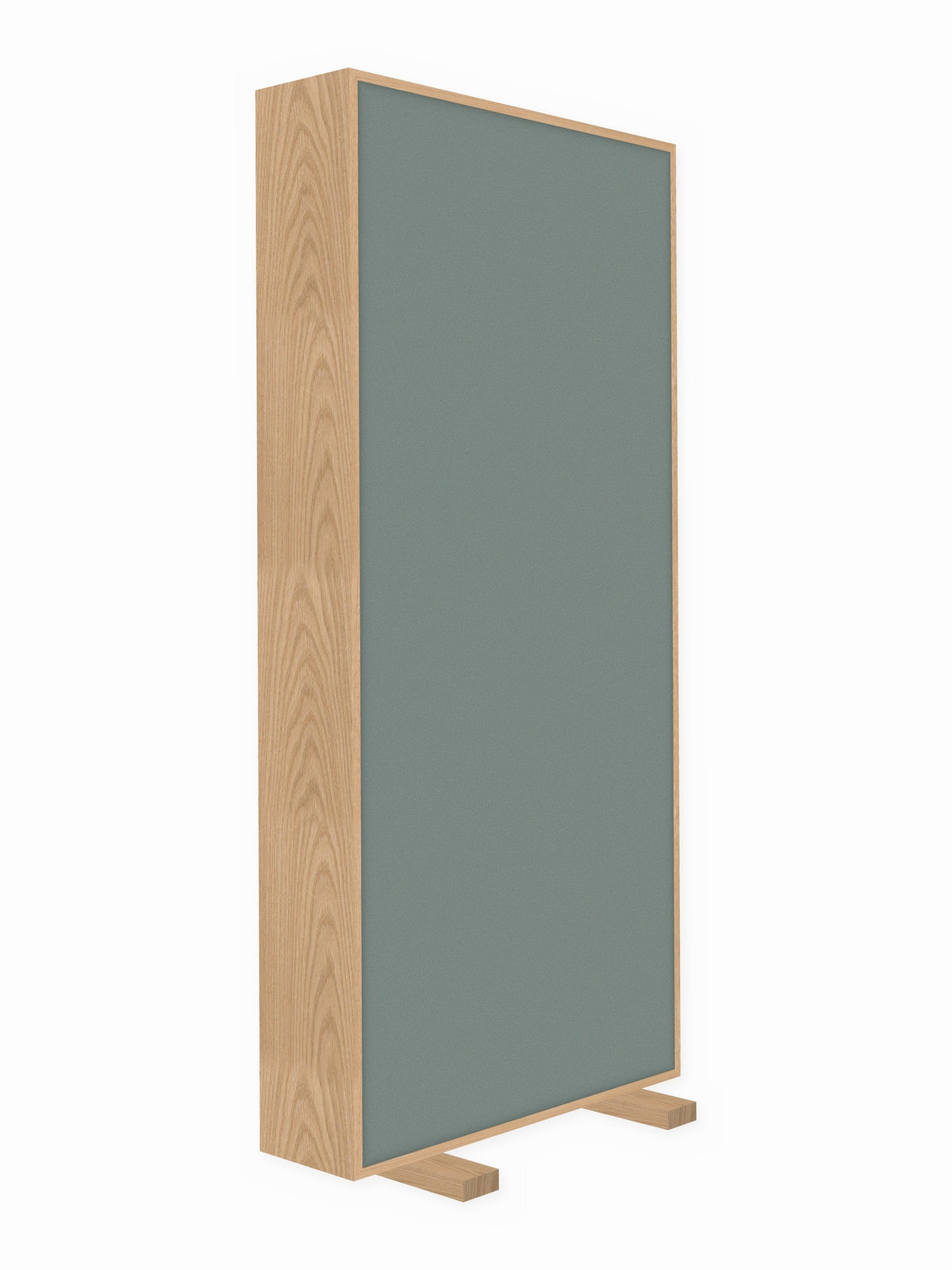 Red oak free-standing gobo panel, 3 x 7 ft, Guilford of Maine Anchorage in Slate