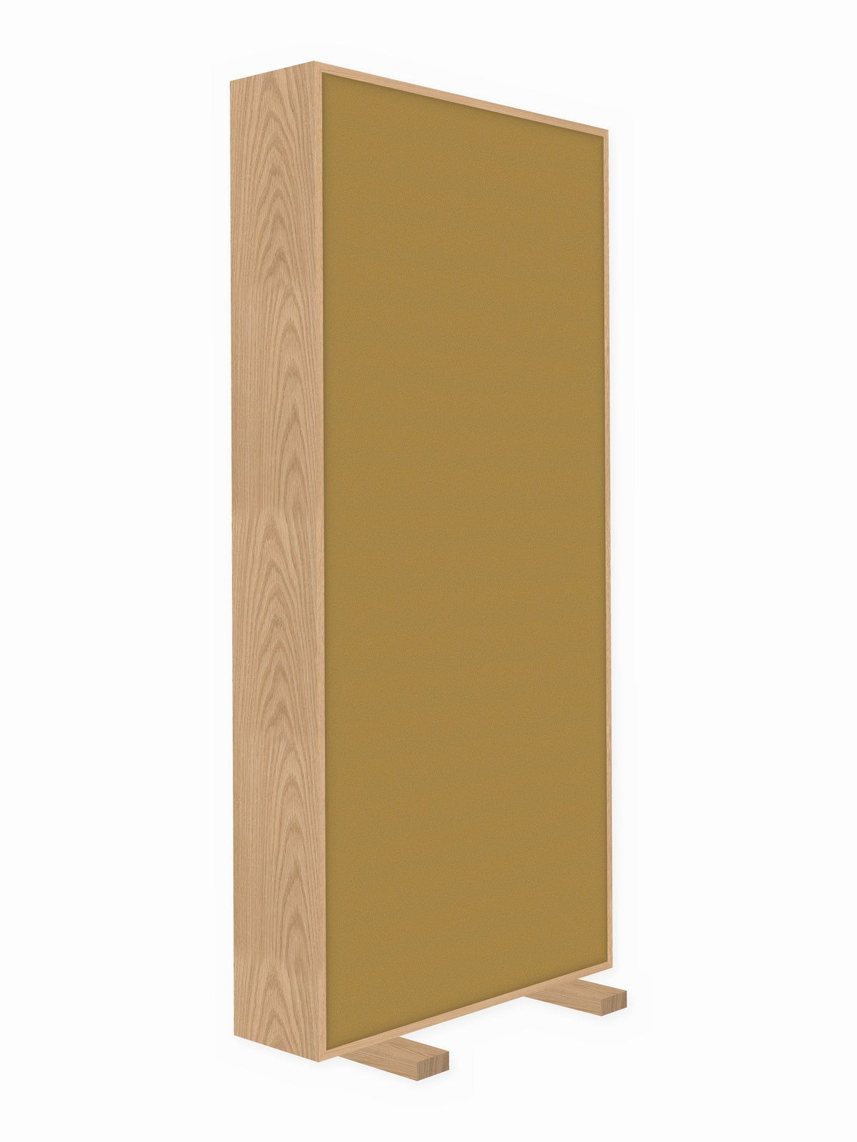 Red oak free-standing gobo panel, 3 x 7 ft, Guilford of Maine Anchorage in Straw