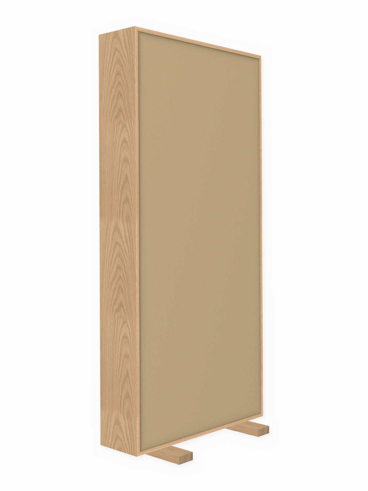Red oak free-standing gobo panel, 3 x 7 ft, Guilford of Maine Anchorage in Vanilla