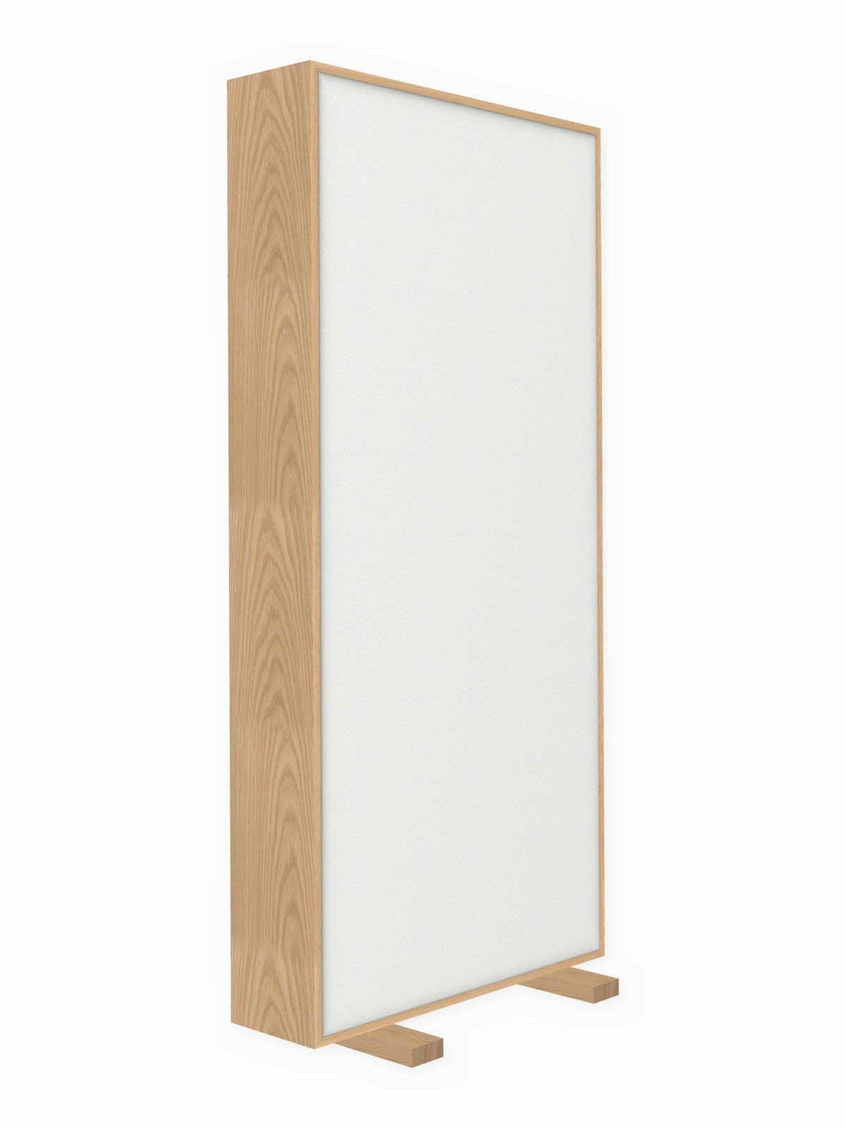 Red oak free-standing gobo panel, 3 x 7 ft, Guilford of Maine Anchorage in White