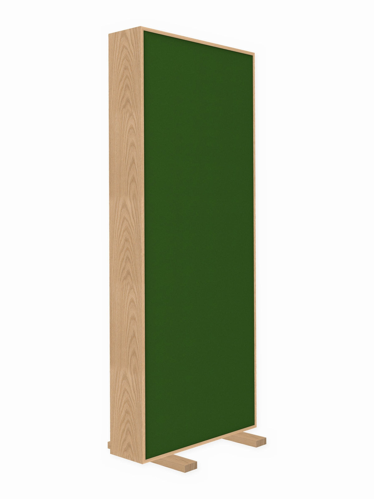 Red oak free-standing gobo panel, 3 x 8 ft, Guilford of Maine Anchorage in Fern