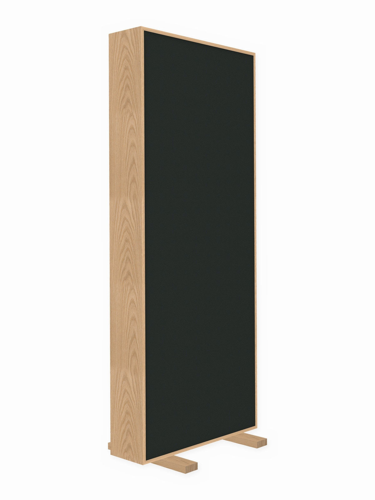 Red oak free-standing gobo panel, 3 x 8 ft, Guilford of Maine Anchorage in Graphite