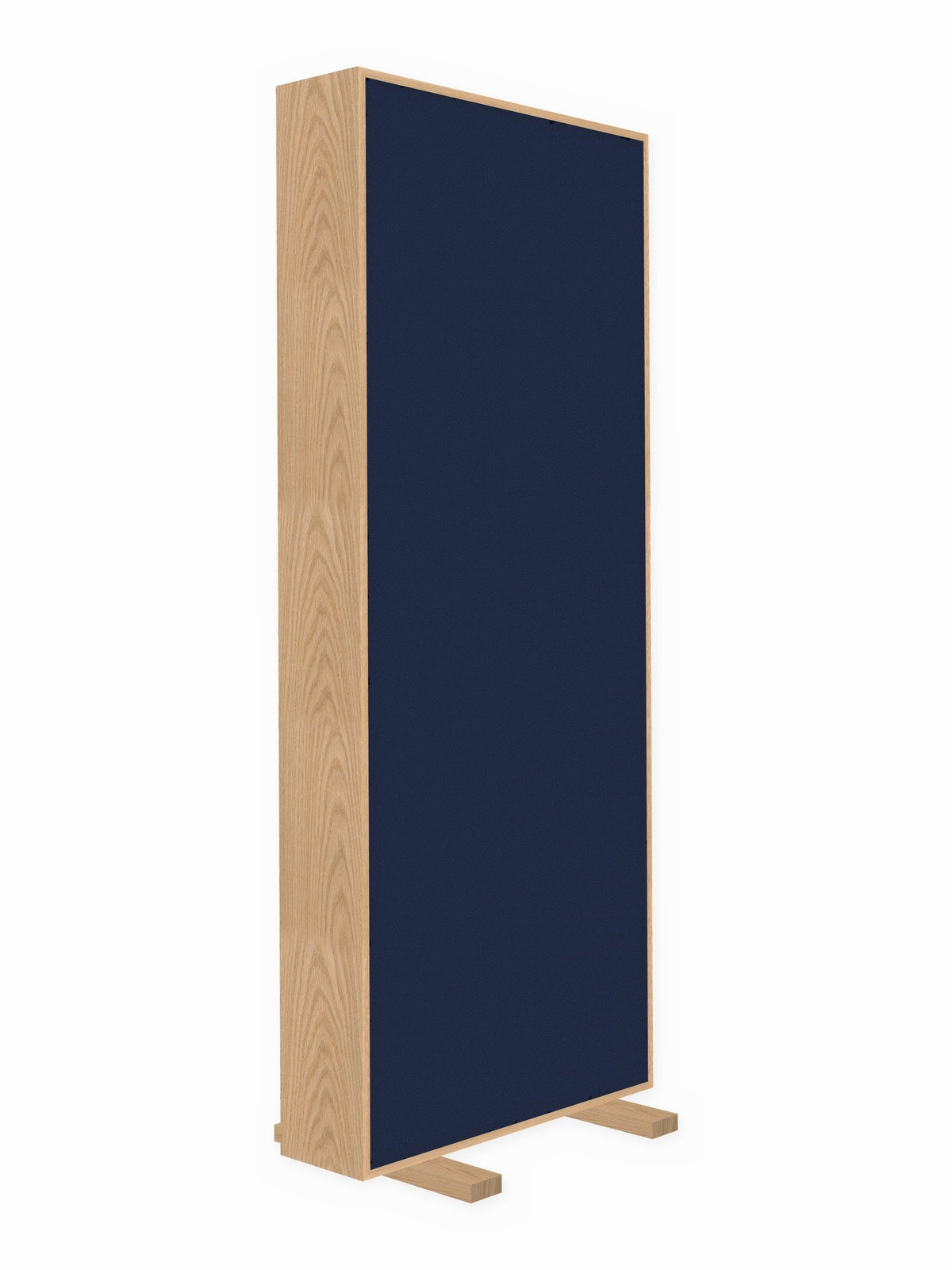 Red oak free-standing gobo panel, 3 x 8 ft, Guilford of Maine Anchorage in Midnight