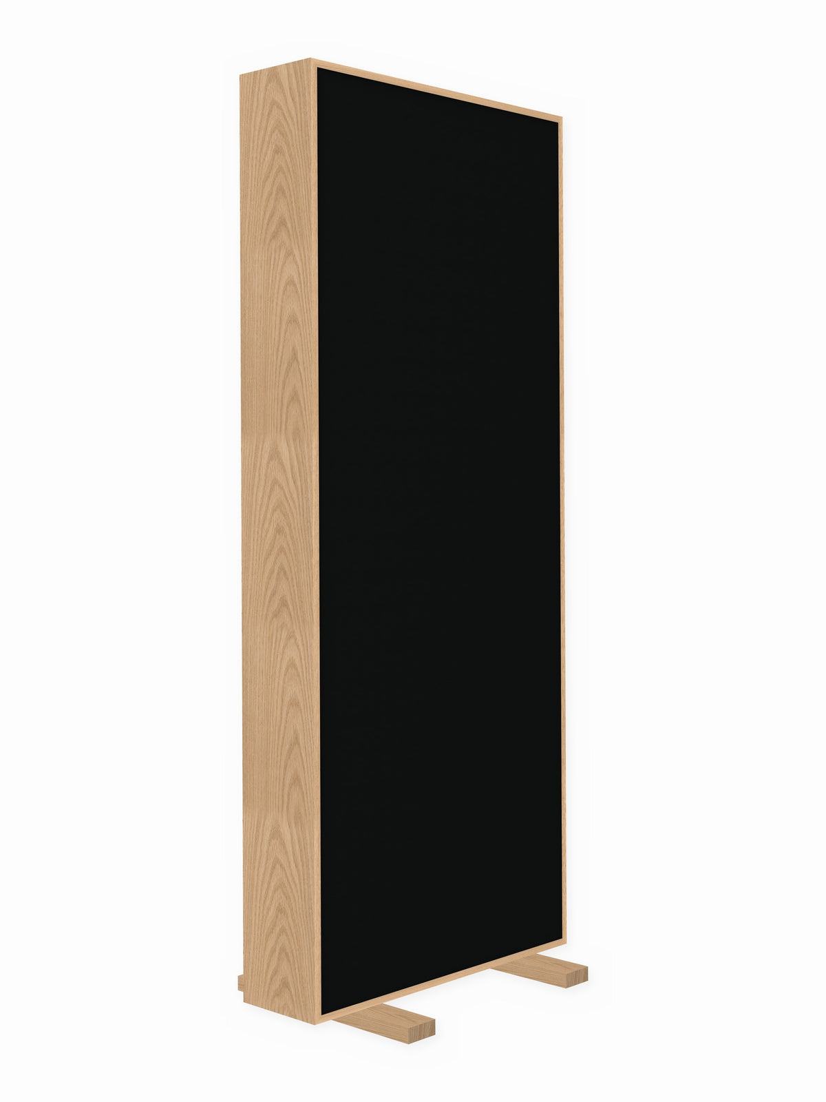 Red oak free-standing gobo panel, 3 x 8 ft, Guilford of Maine Anchorage in Onyx