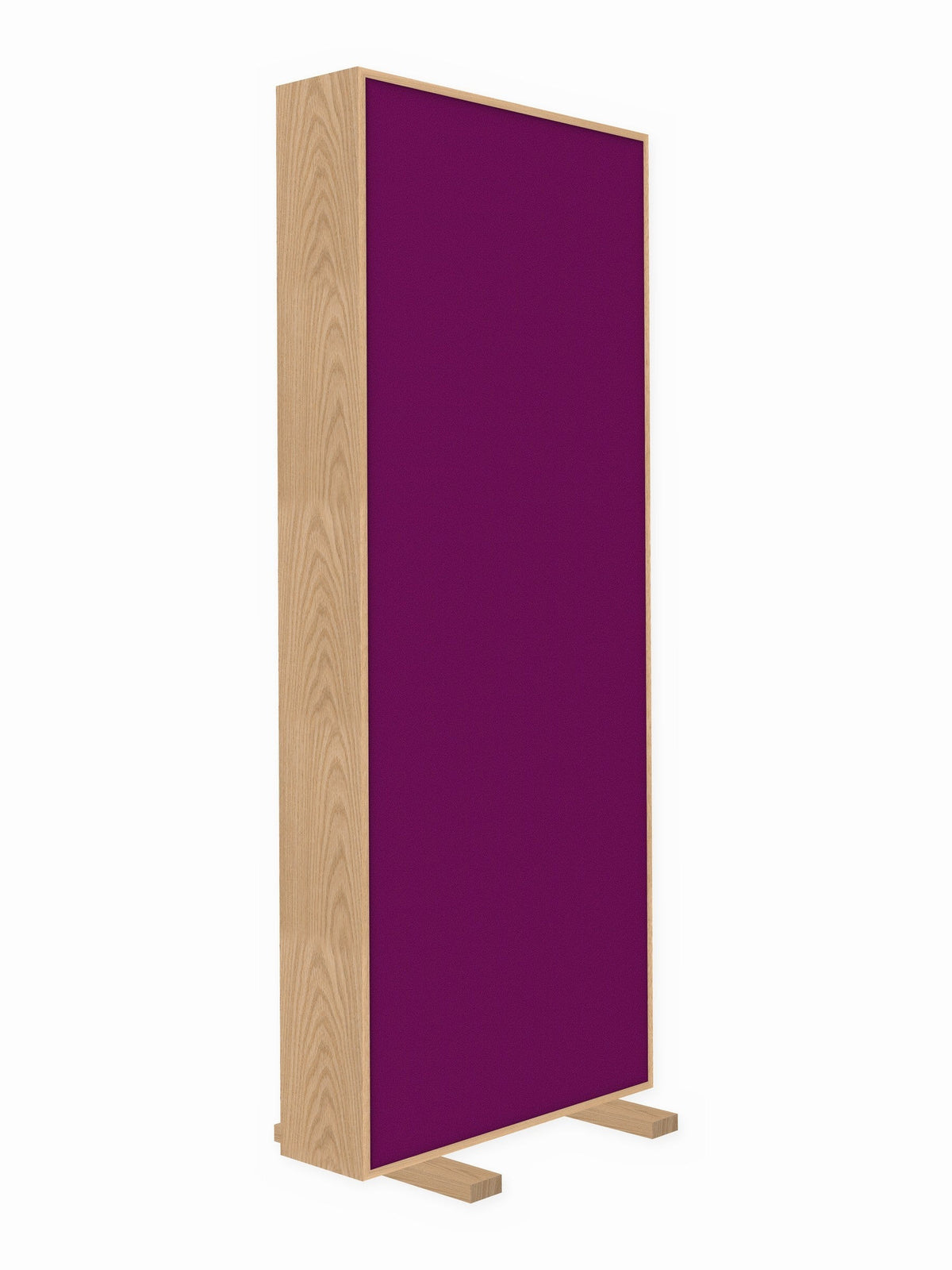 Red oak free-standing gobo panel, 3 x 8 ft, Guilford of Maine Anchorage in Orchid
