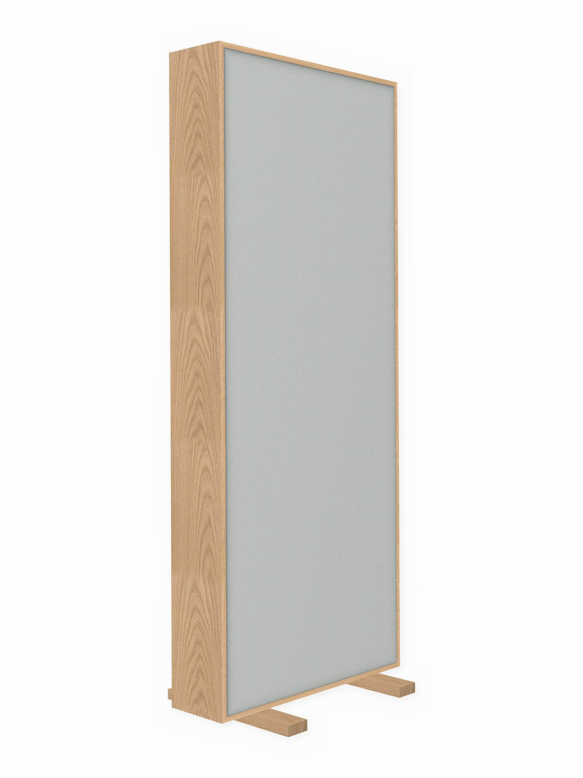 Red oak free-standing gobo panel, 3 x 8 ft, Guilford of Maine Anchorage in Overcast